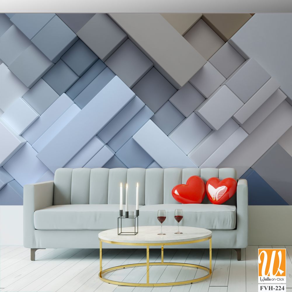 3D render of an abstract background with geometric shapes [WP-FVH-224]