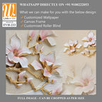3D textured wallpaper with magnolia flowers and branches [WP-FVH-233]