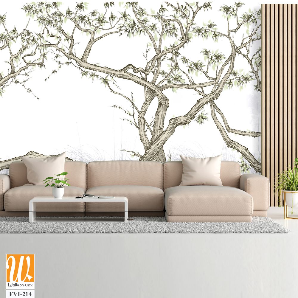 Trees climbing liants, leaves, nature, photo wallpapers in the room [WP-FVI-214]