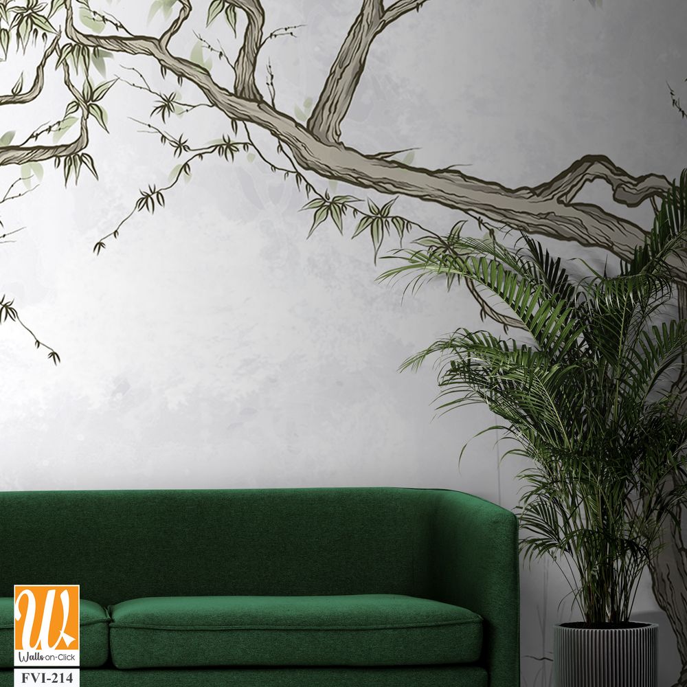 Trees climbing liants, leaves, nature, photo wallpapers in the room [WP-FVI-214]