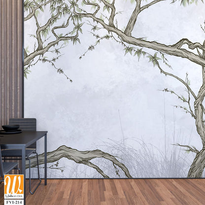 Trees climbing liants, leaves, nature, photo wallpapers in the room [WP-FVI-214]