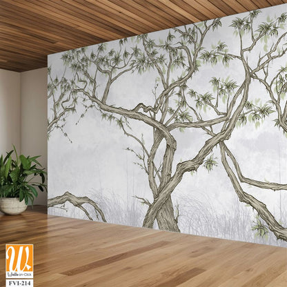 Trees climbing liants, leaves, nature, photo wallpapers in the room [WP-FVI-214]