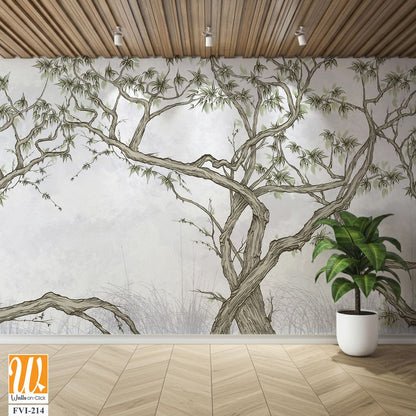 Trees climbing liants, leaves, nature, photo wallpapers in the room [WP-FVI-214]