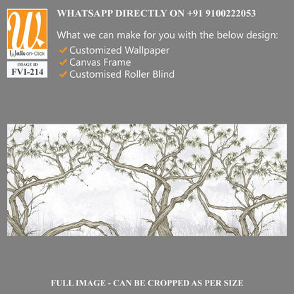 Trees climbing liants, leaves, nature, photo wallpapers in the room [WP-FVI-214]