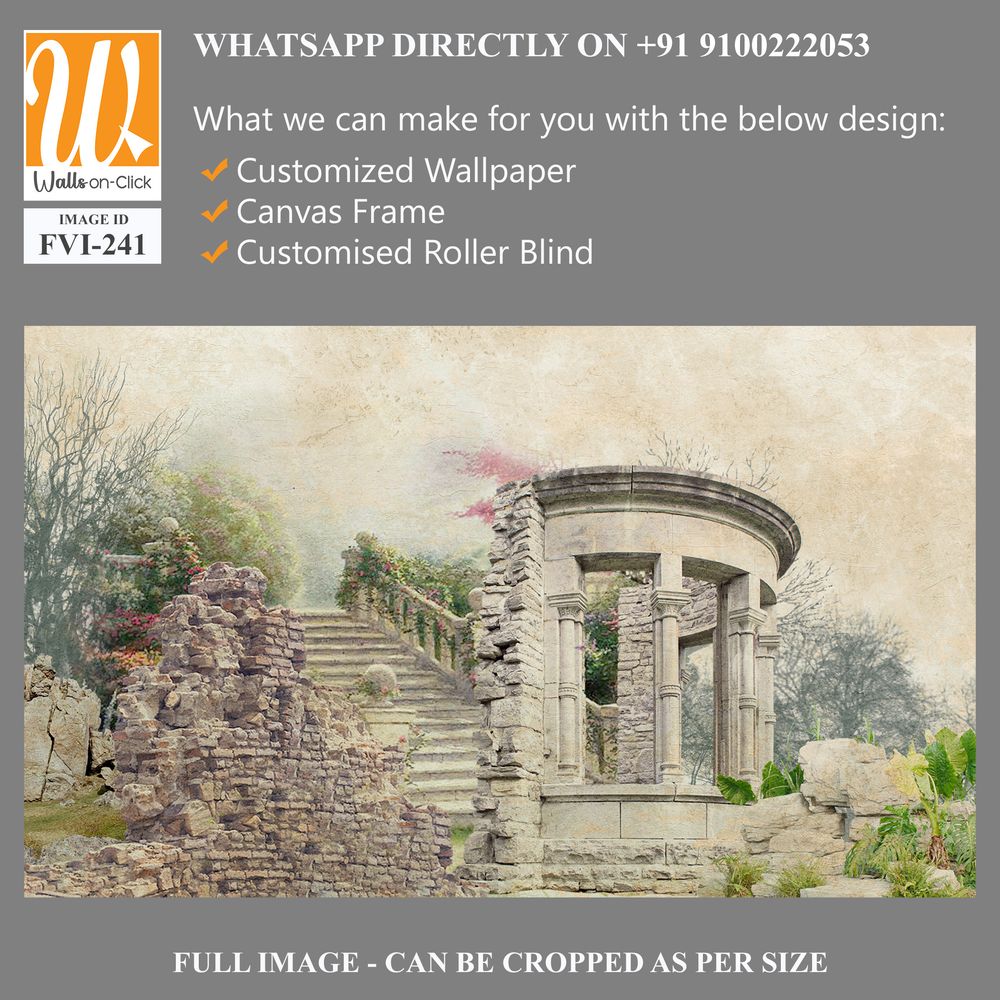 Architectural columns, stairs, stones ruins, old architecture and nature [WP-FVI-241]