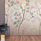 Hand-painted chinoiserie wallpaper [WP-FVI-278]