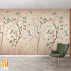 Hand-painted chinoiserie wallpaper [WP-FVI-278]