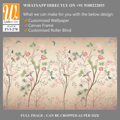 Hand-painted chinoiserie wallpaper [WP-FVI-278]