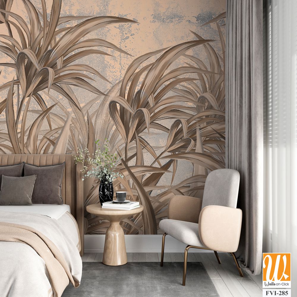 A wall mural of a field of reeds [WP-FVI-285]