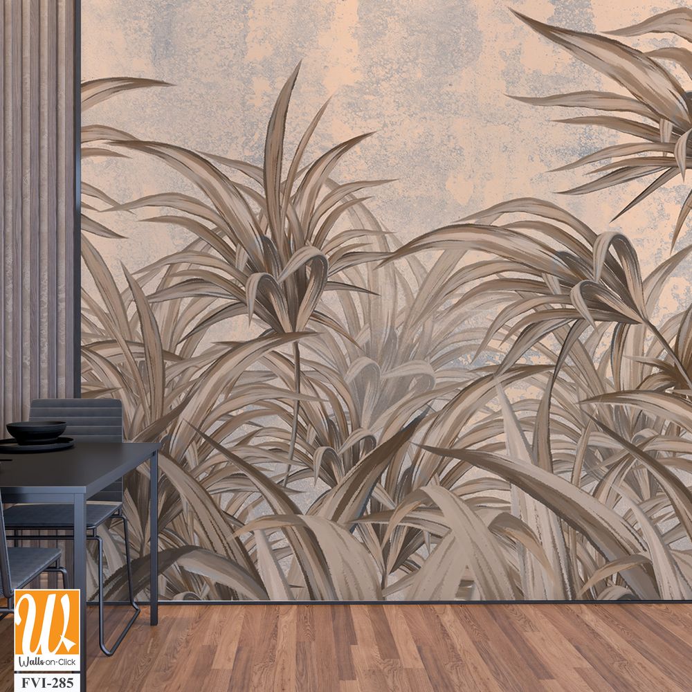 A wall mural of a field of reeds [WP-FVI-285]
