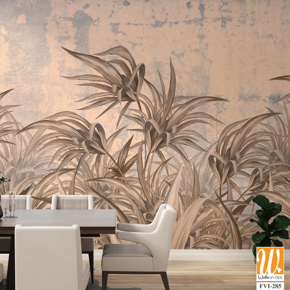 A wall mural of a field of reeds [WP-FVI-285]