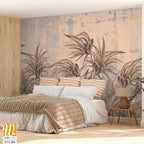 A wall mural of a field of reeds [WP-FVI-285]