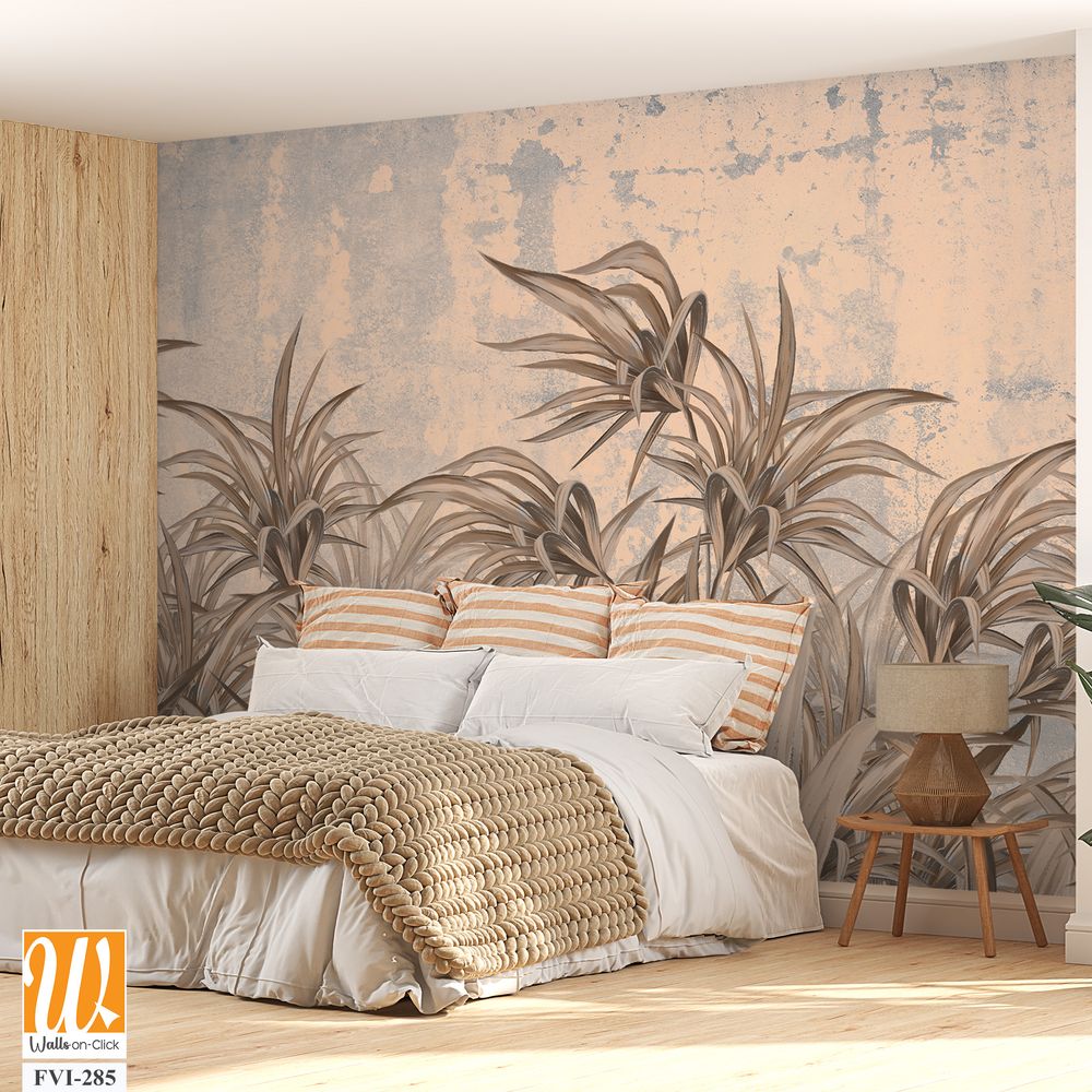 A wall mural of a field of reeds [WP-FVI-285]