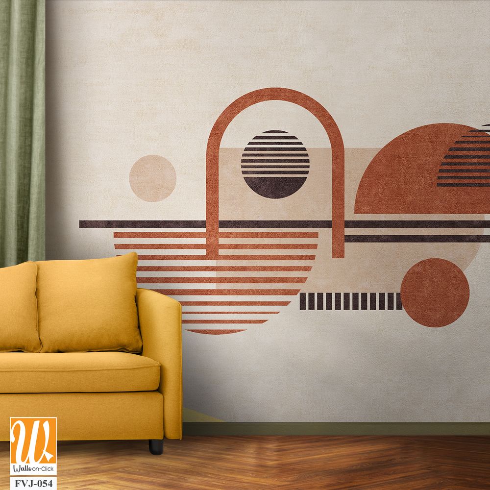Mid-century modern abstract geometric shapes [WP-FVJ-054]