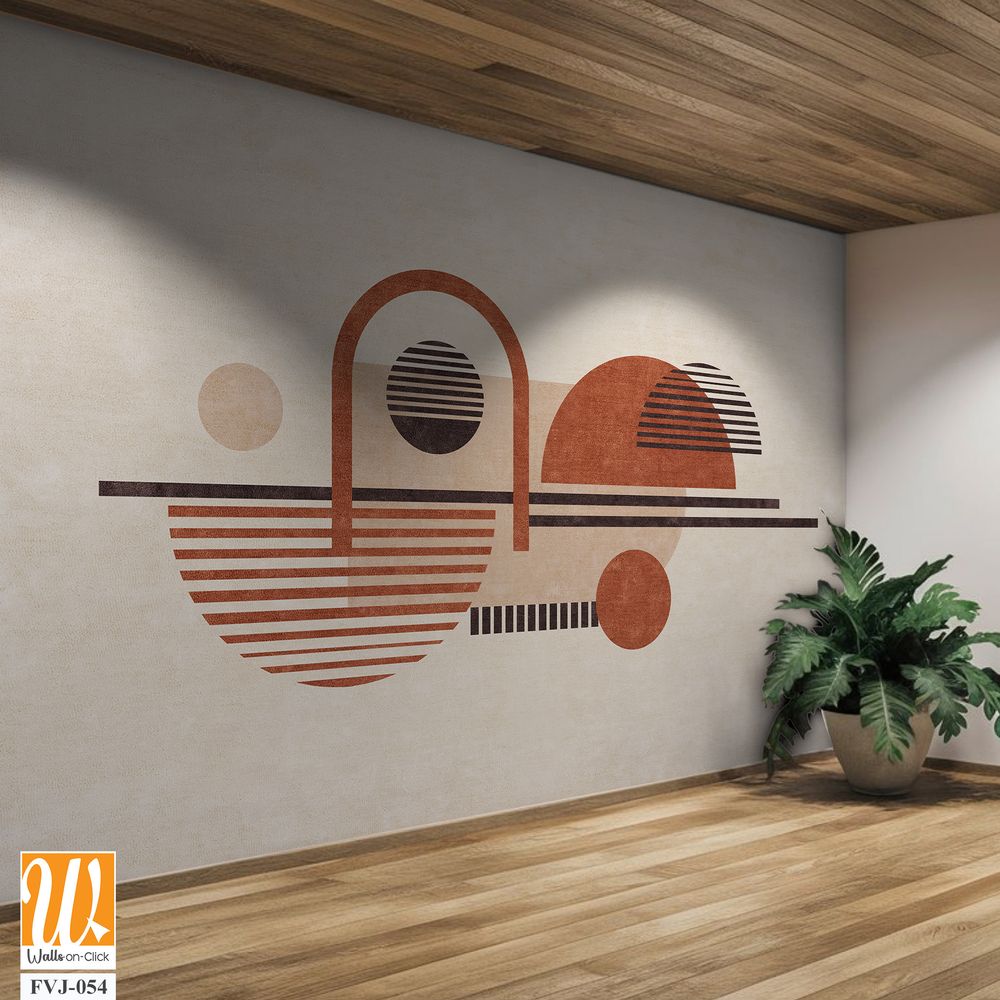 Mid-century modern abstract geometric shapes [WP-FVJ-054]