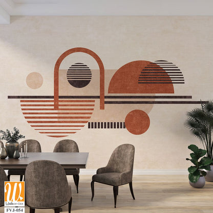 Mid-century modern abstract geometric shapes [WP-FVJ-054]