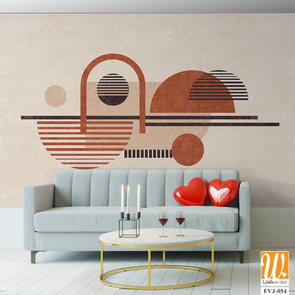 Mid-century modern abstract geometric shapes [WP-FVJ-054]