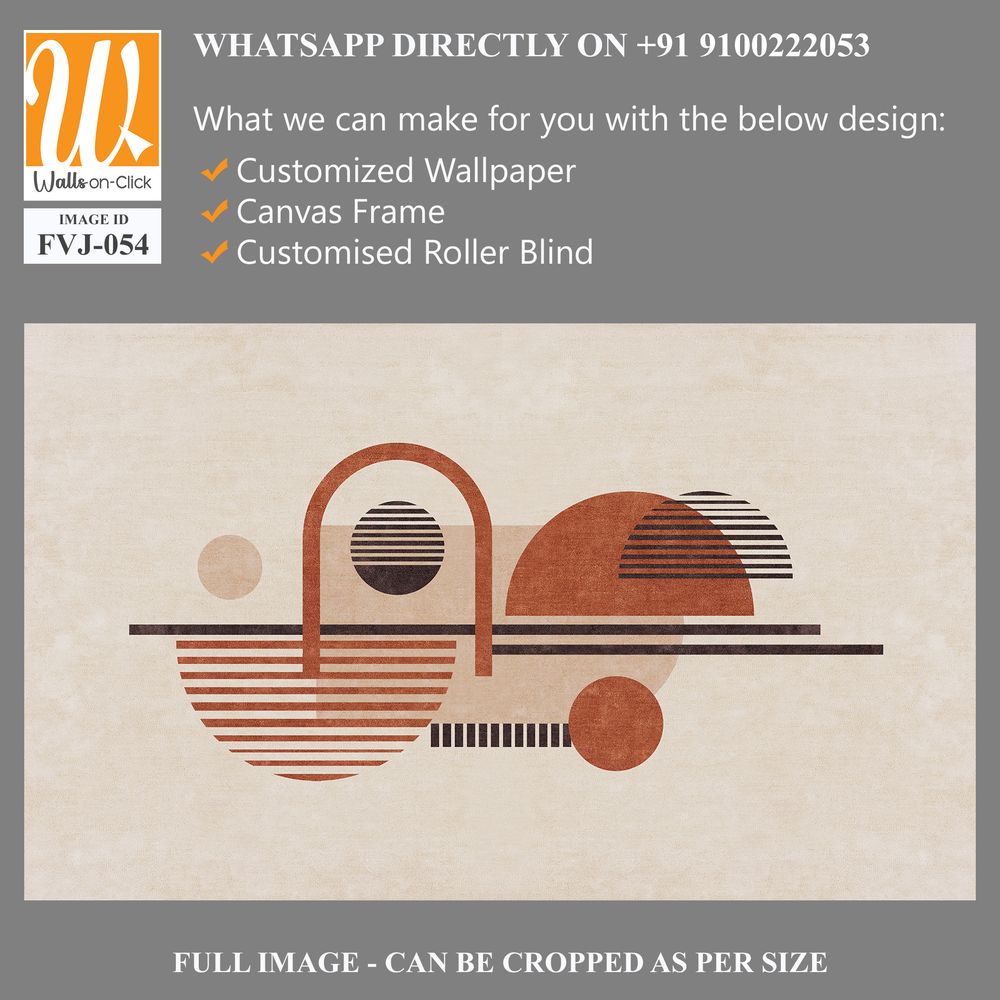 Mid-century modern abstract geometric shapes [WP-FVJ-054]