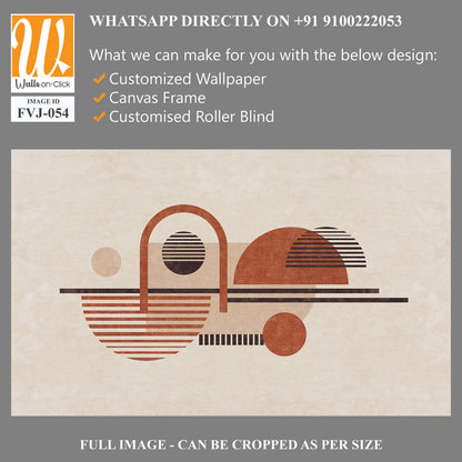 Mid-century modern abstract geometric shapes [WP-FVJ-054]