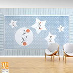 Cute children's rug design with stars [WP-FVJ-106]