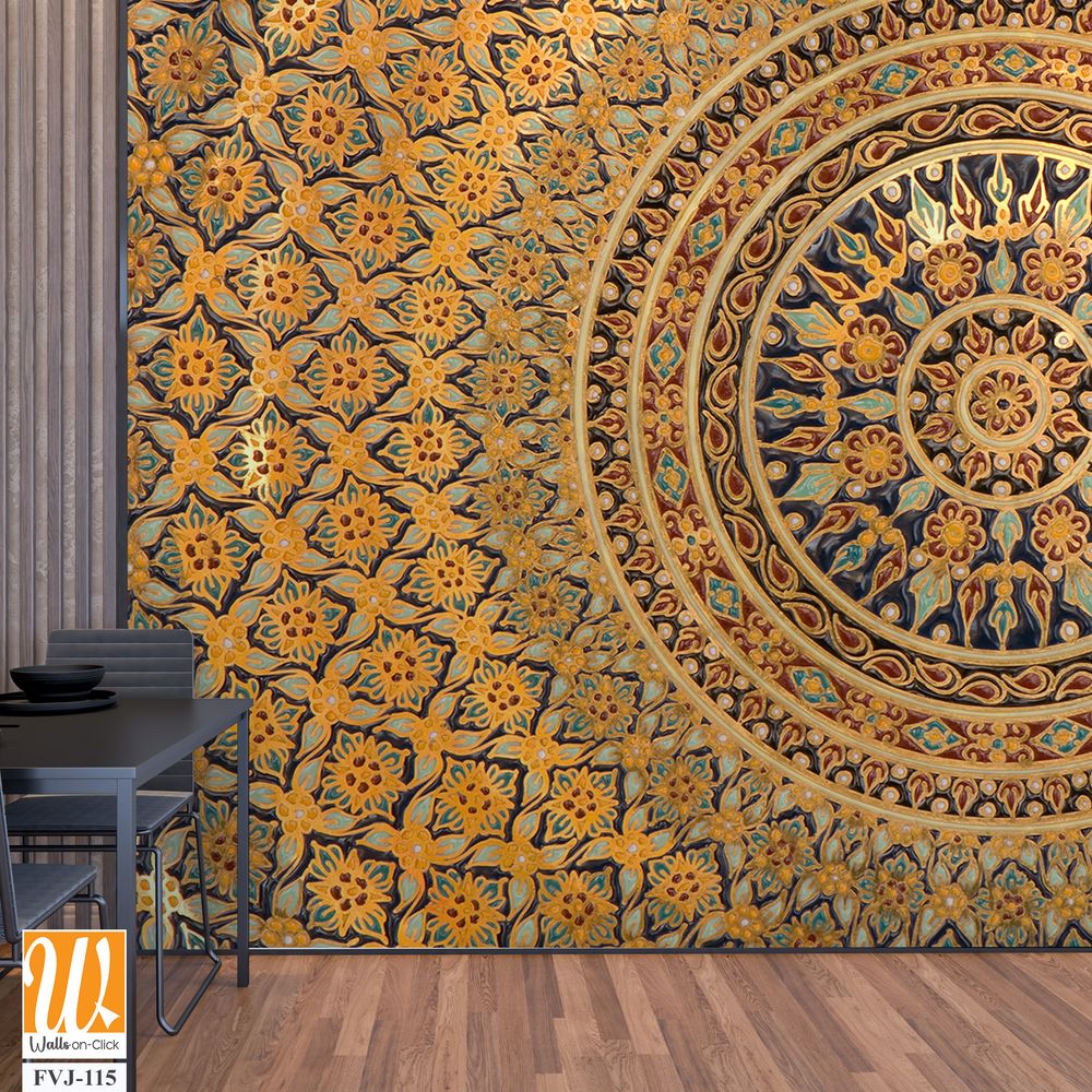 Large tapestry depicting the intricate geometric patterns [WP-FVJ-115]