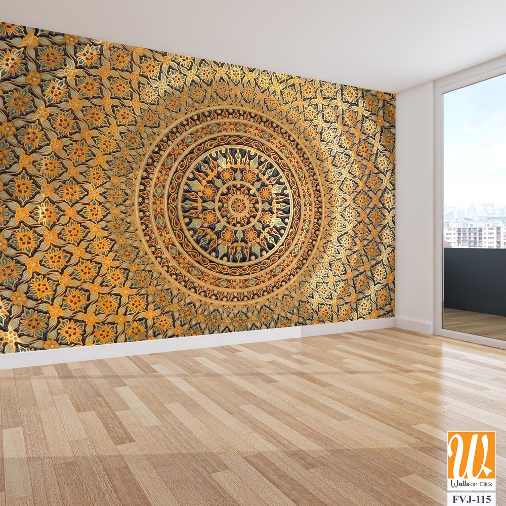 Large tapestry depicting the intricate geometric patterns [WP-FVJ-115]