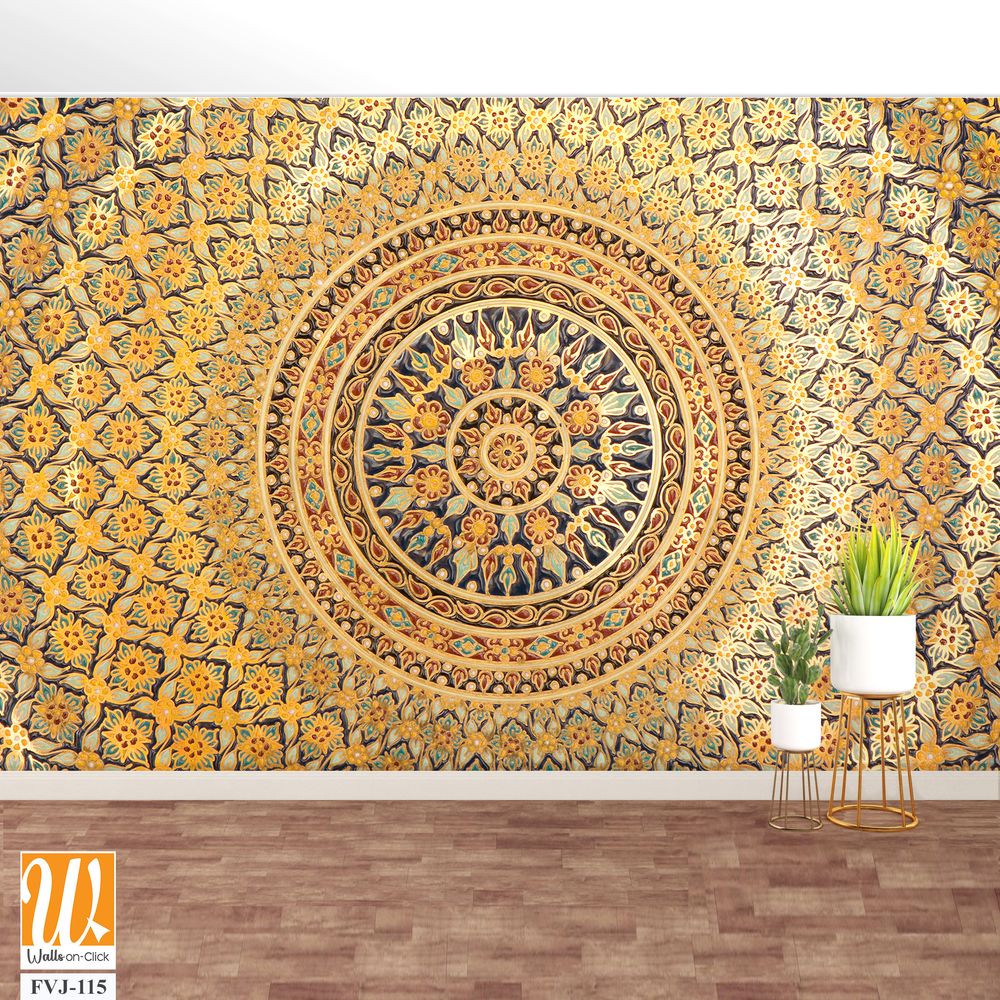 Large tapestry depicting the intricate geometric patterns [WP-FVJ-115]