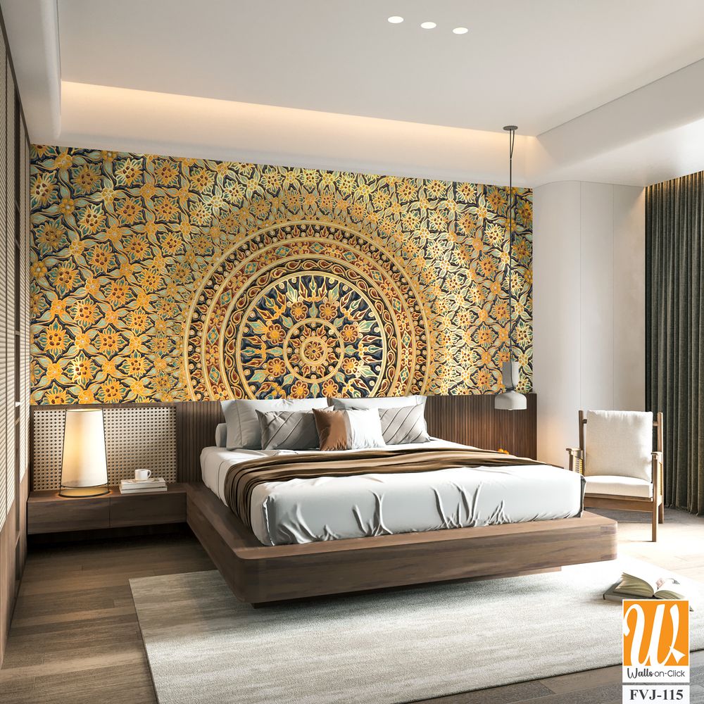 Large tapestry depicting the intricate geometric patterns [WP-FVJ-115]