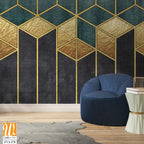 Geometric pattern with gold foil accents [WP-FVJ-278]