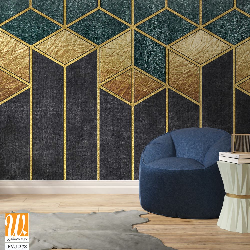 Geometric pattern with gold foil accents [WP-FVJ-278]