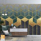 Geometric pattern with gold foil accents [WP-FVJ-278]