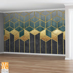 Geometric pattern with gold foil accents [WP-FVJ-278]