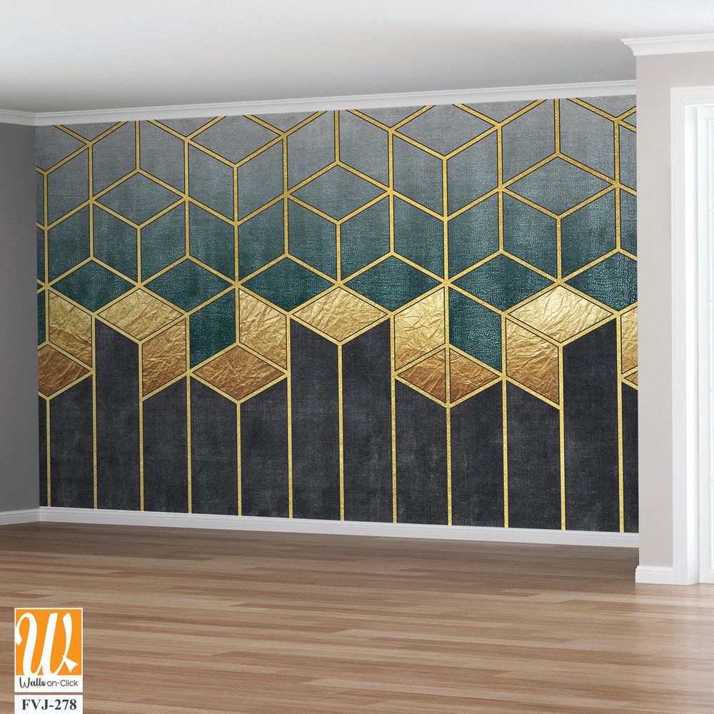 Geometric pattern with gold foil accents [WP-FVJ-278]