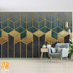 Geometric pattern with gold foil accents [WP-FVJ-278]