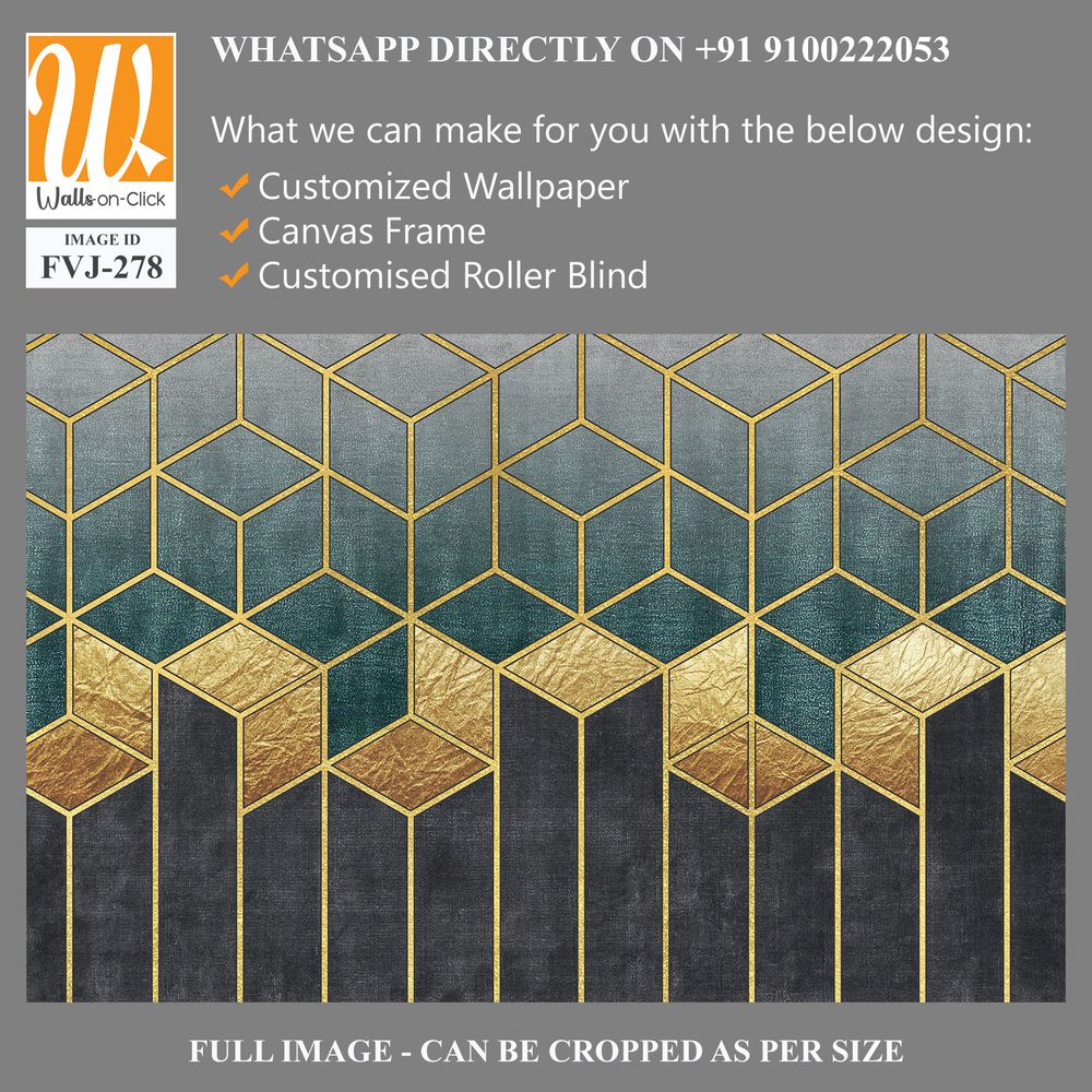 Geometric pattern with gold foil accents [WP-FVJ-278]