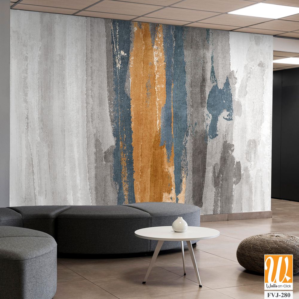 Watercolor abstract brush strokes with orange accents [WP-FVJ-280]