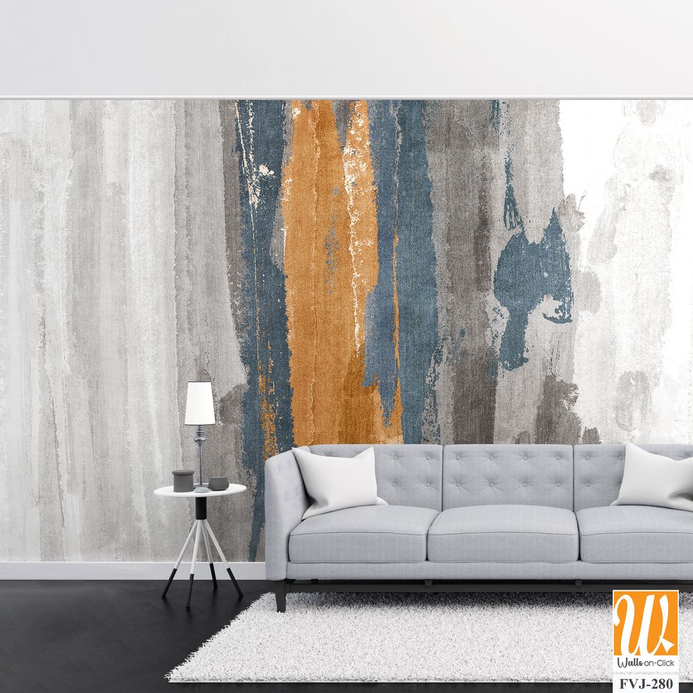 Watercolor abstract brush strokes with orange accents [WP-FVJ-280]