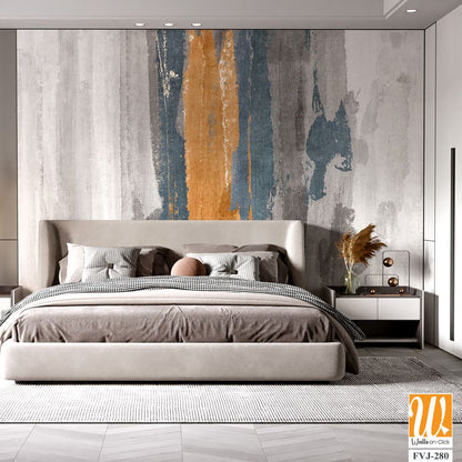 Watercolor abstract brush strokes with orange accents [WP-FVJ-280]