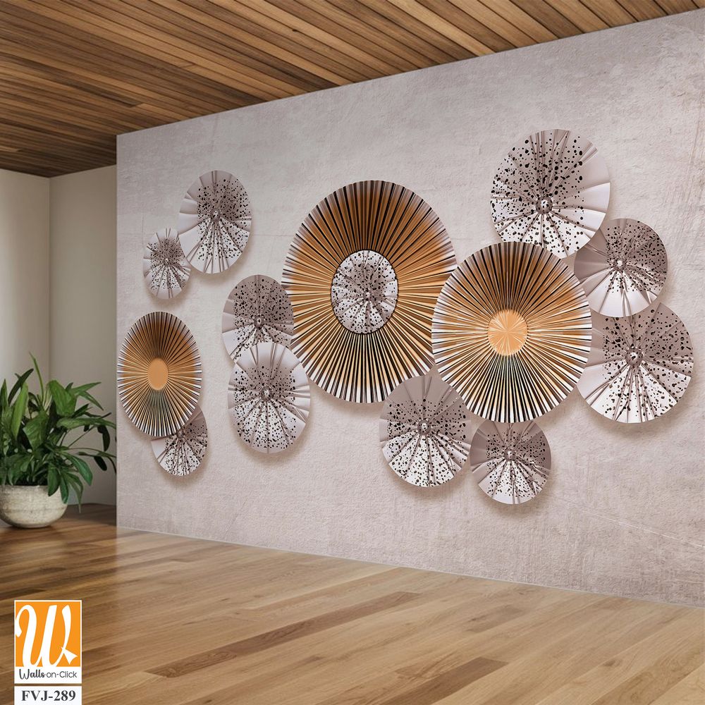 3D Wall art featuring paper fans [WP-FVJ-289]