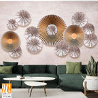 3D Wall art featuring paper fans [WP-FVJ-289]