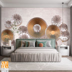 3D Wall art featuring paper fans [WP-FVJ-289]