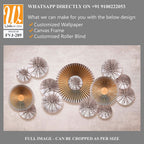 3D Wall art featuring paper fans [WP-FVJ-289]
