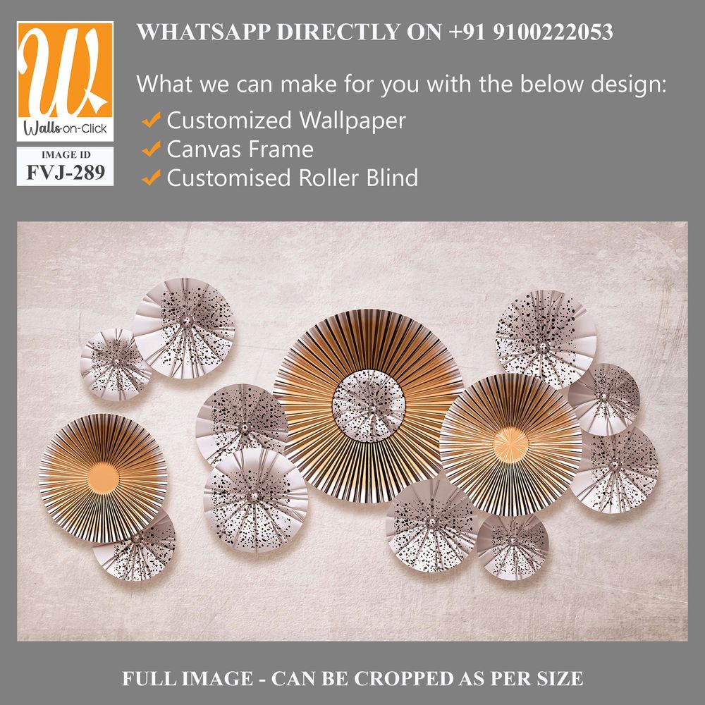3D Wall art featuring paper fans [WP-FVJ-289]