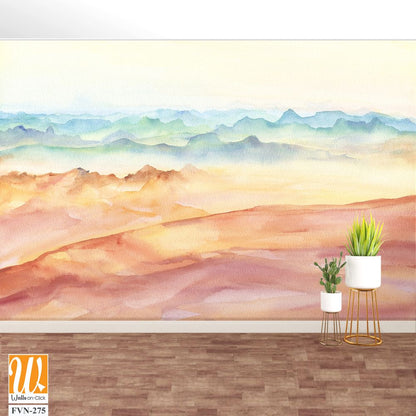 Watercolor desert landscape, [WP-FVN-275]