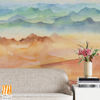 Watercolor desert landscape, [WP-FVN-275]