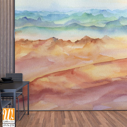 Watercolor desert landscape, [WP-FVN-275]
