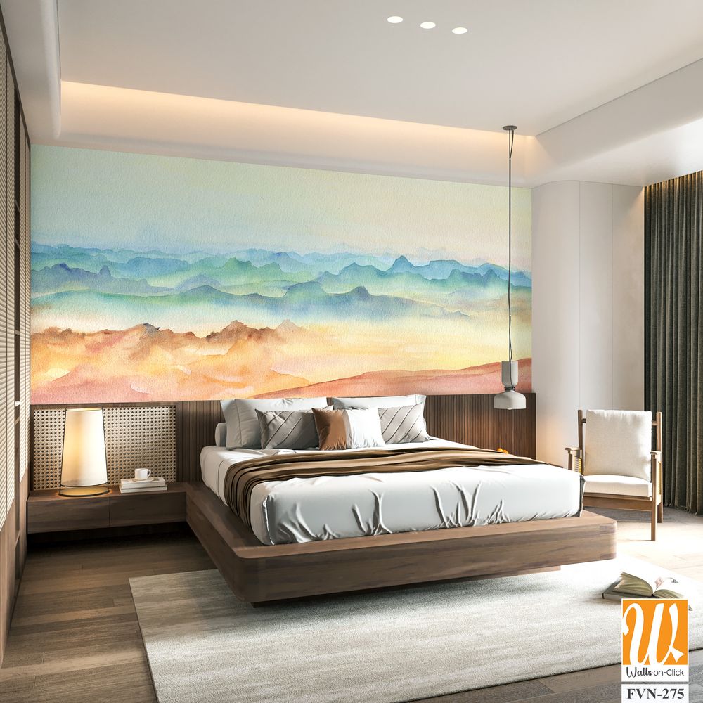 Watercolor desert landscape, [WP-FVN-275]