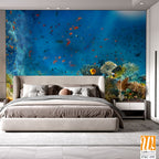 Vibrant coral reef with colorful fishes Wallpaper [WP-FXC-191]