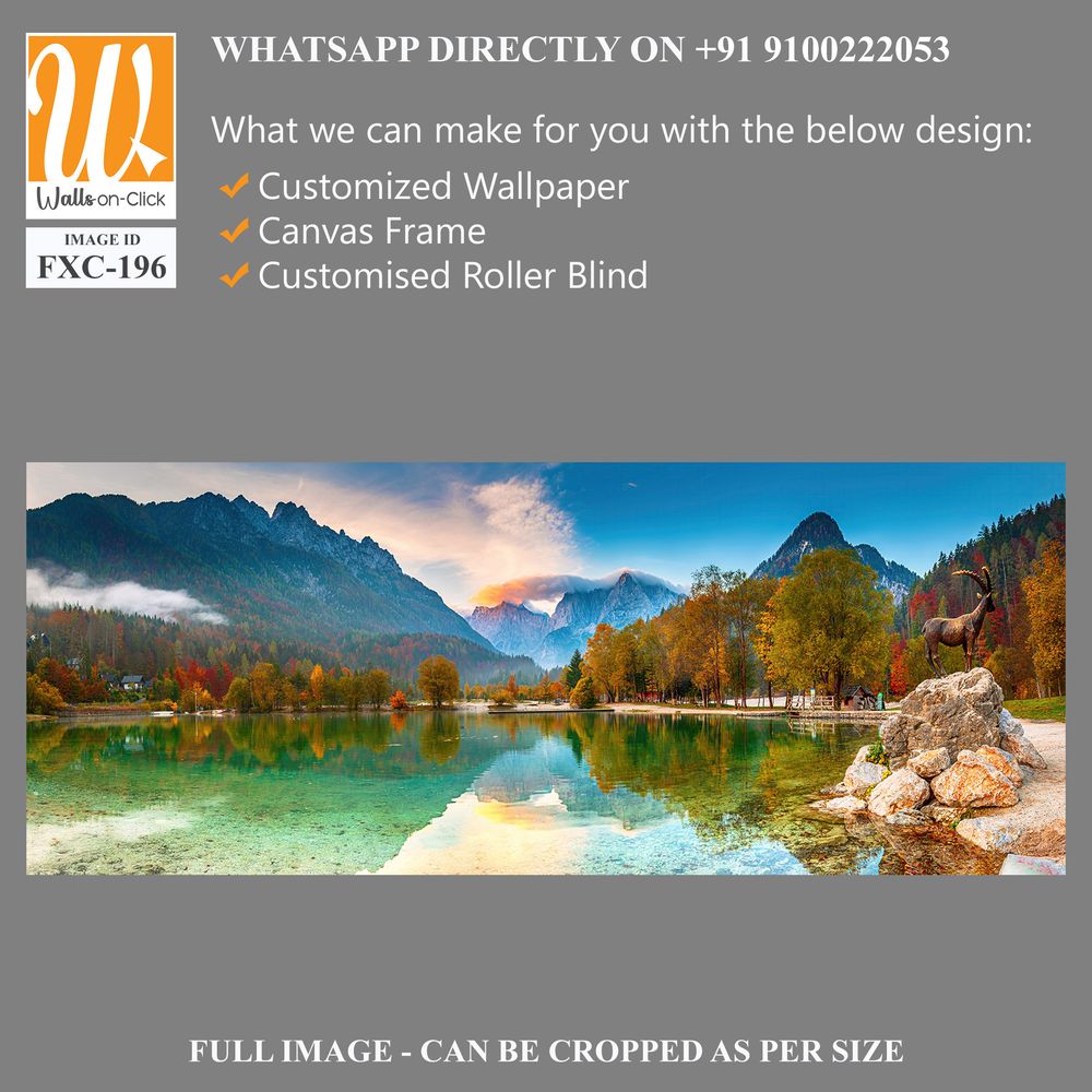Panoramic photograph of Lake Bohinj in autumn Wallpaper [WP-FXC-196]