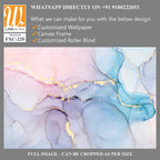 Soft pastel watercolor and gold ink illustration Wallpaper [WP-FXC-220]